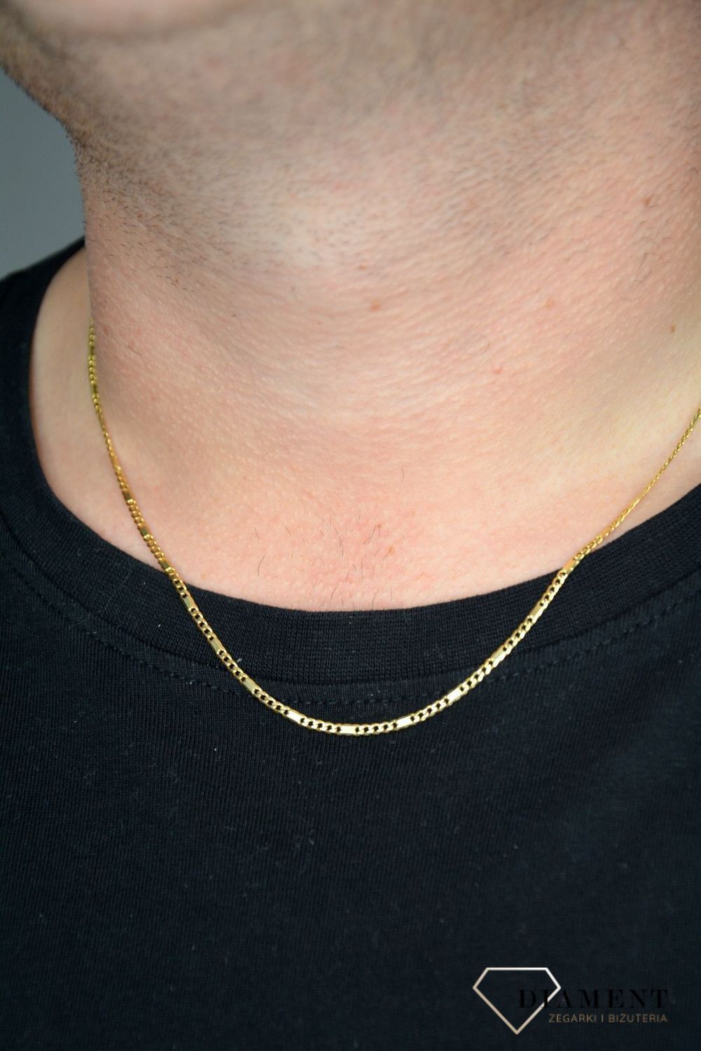 Złoty łańcuszek 585 pancerka z blaszką 2 mm ✅ Złoty łańcuszek wykonany z najwyższej jakości złota, próba 585 ✅ Łańcuszek o splocie pancerki z ozdobnymi gładkimi blaszkami ✅.jpg